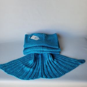 LAGHCAT Mermaid Tail Blanket Crochet Sleeping Blue